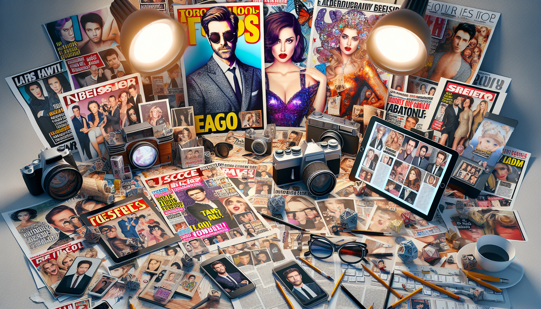 cameras and magazines